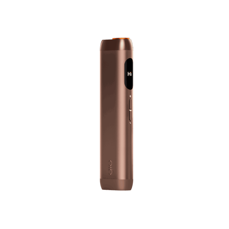 glo Hilo Amber — warm-orange gemstone heat-not-burn device, 76 g all-in-one