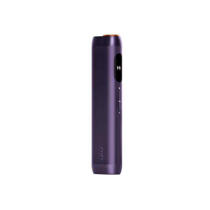 glo Hilo Amethyst — violet jewel-tone HILO heat-not-burn device