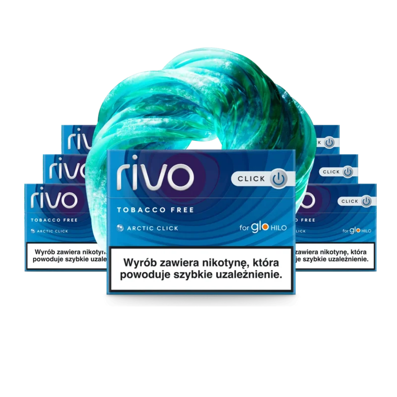 Rivo Arctic Click carton — glo HILO icy menthol rooibos sticks