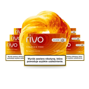 Rivo Sunset Click carton — glo HILO pineapple click-capsule sticks