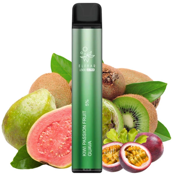 ELFBAR 1500 ULTRA Kiwi Passion Fruit Guava ELFBAR 1500 ULTRA Kiwi Passion Fruit Guava — svapo usa e getta, fino a 1500 puff